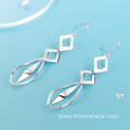 Trendy 925 Silver Dangle Earrings Geometry Ladies Earrings